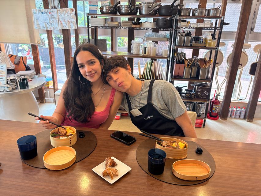 Guests at a Japanese cooking at Sorisso in Tokyo