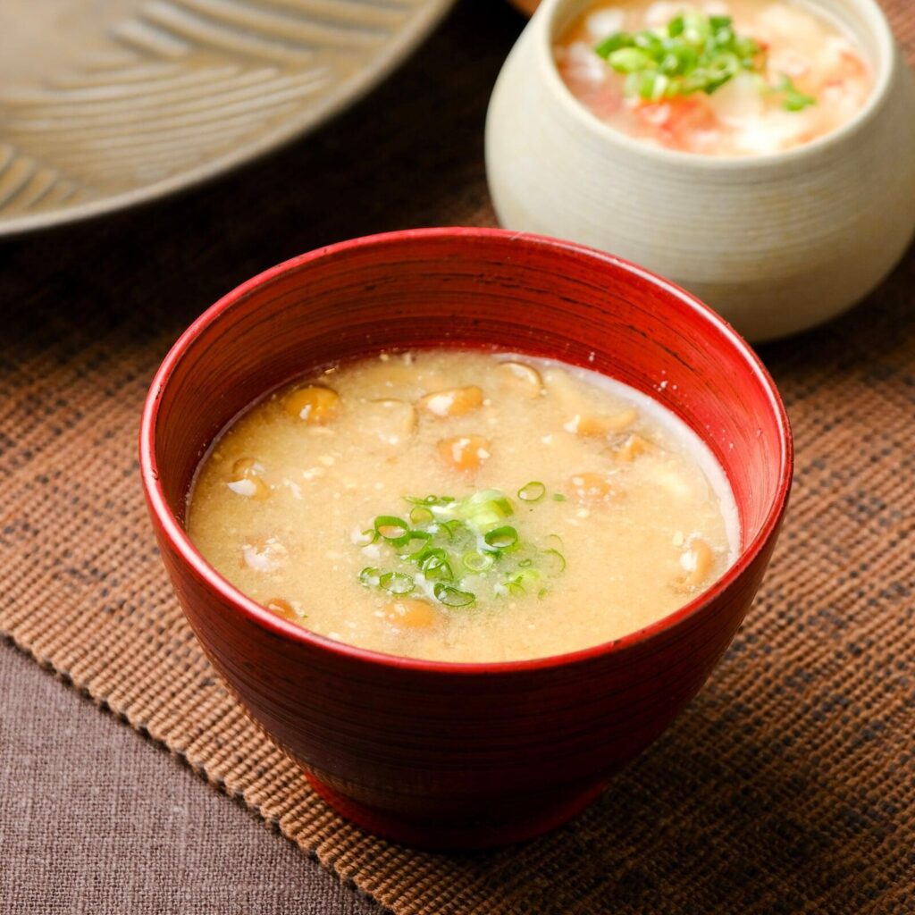 Green laver miso soup